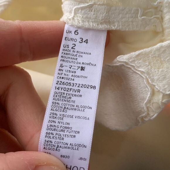 Topshop Off-White Floral Lace Pattern Shorts - Picture 6 of 6